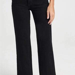 ASKKNY cropped resin Black Women's Wide-Leg Jeans